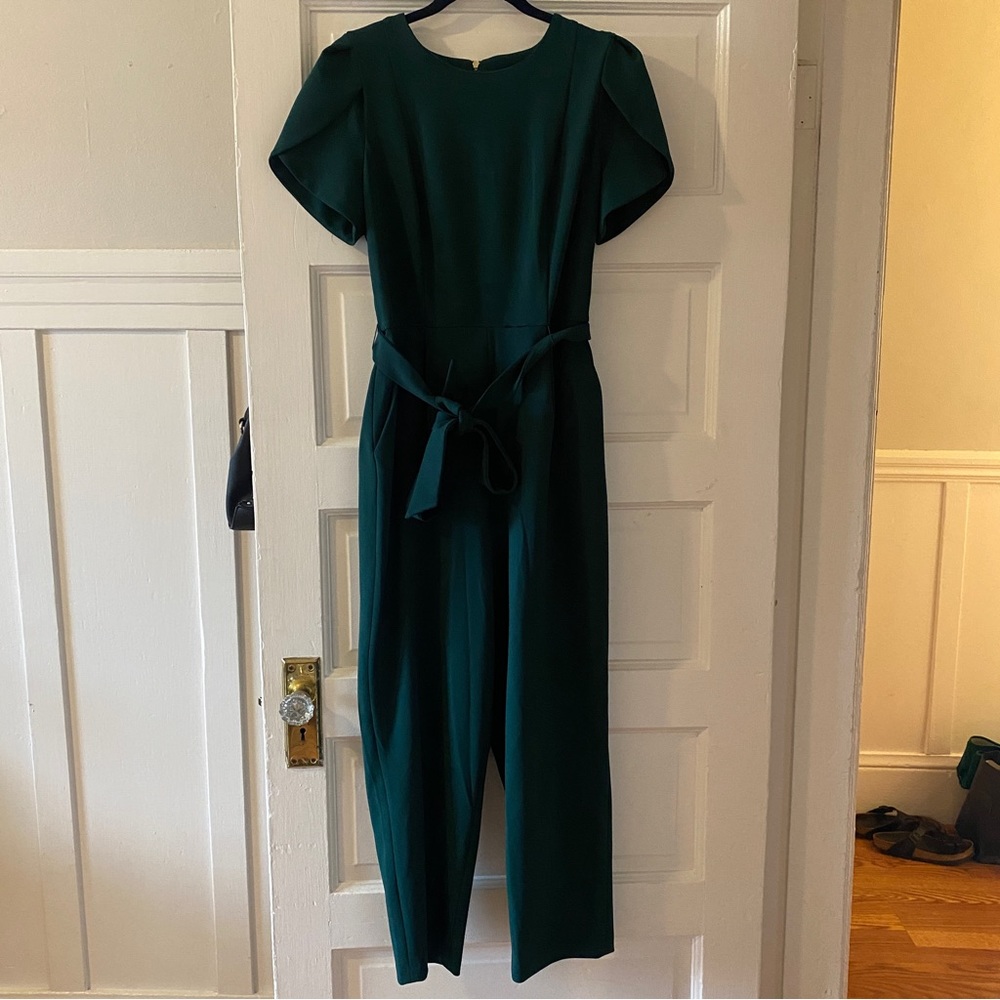 Calvin Klein Green Jumpsuit with Belt - Size 12